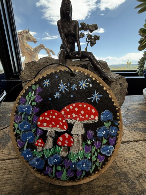 Product Image: Night Whisper — Original Hand-Painted Aspen Wood Slice
