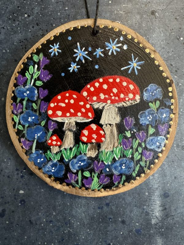 Product Image: Night Whisper — Original Hand-Painted Aspen Wood Slice