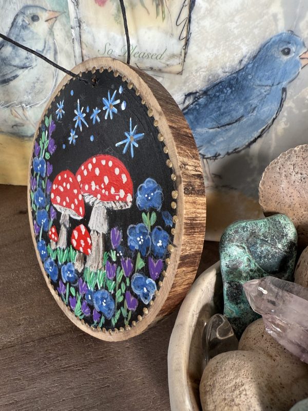 Product Image: Night Whisper — Original Hand-Painted Aspen Wood Slice