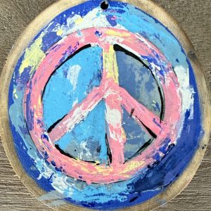 Product Image: Peace 2 — Original Hand-Painted Aspen Wood Slice