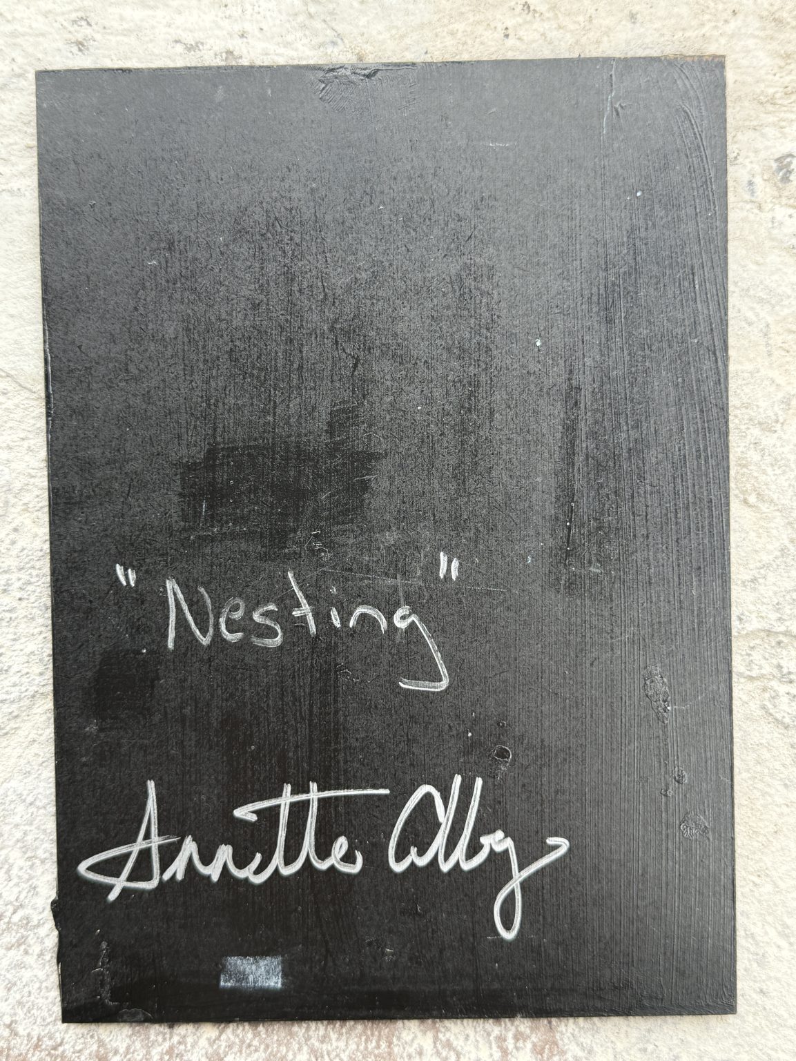 Santa Fe Marketplace Nesting — Acrylic on 7×5 Inch Flat Painting Board Product Image: Nesting — Acrylic on 7×5 Inch Flat Painting Board
