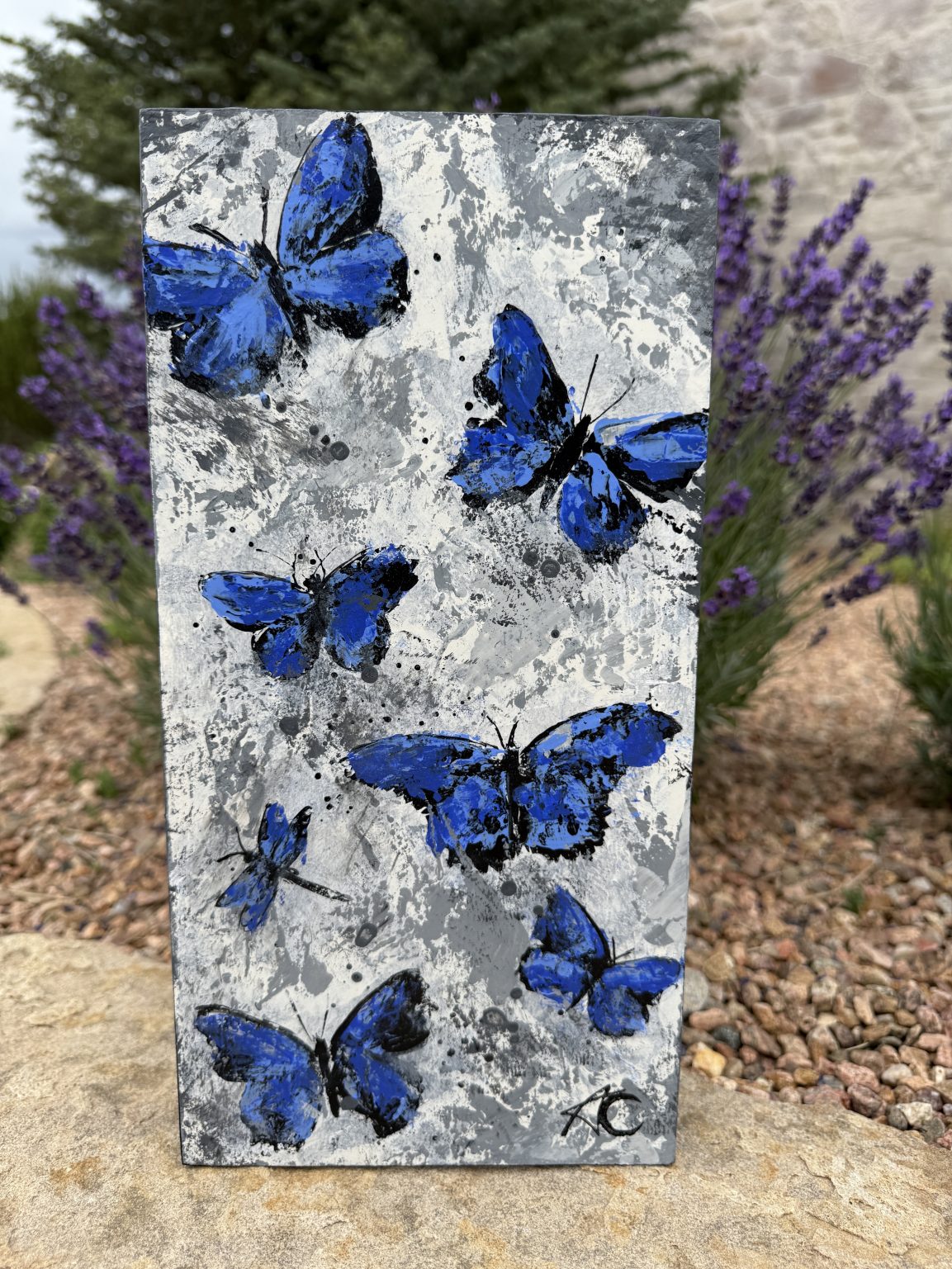 Santa Fe Marketplace Light — Original 6x12x1.5” | Acrylic on Hardwood Birch Board Product Image: Light — Original 6x12x1.5” | Acrylic on Hardwood Birch Board