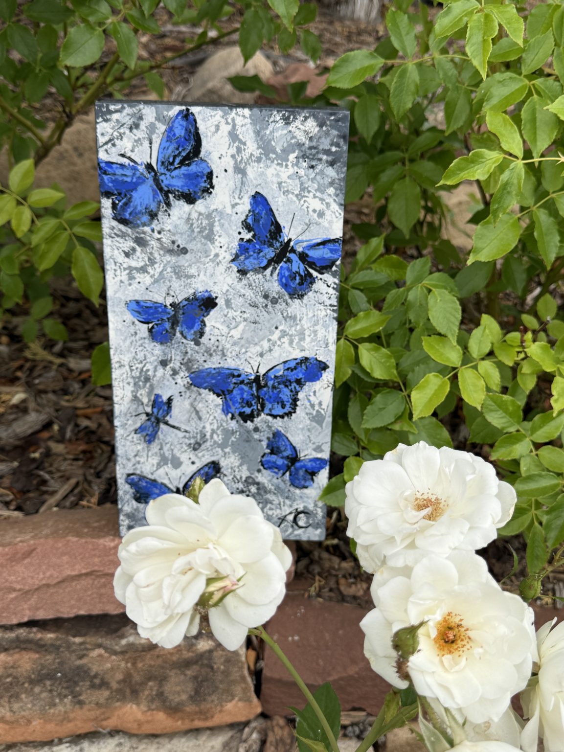 Santa Fe Marketplace Light — Original 6x12x1.5” | Acrylic on Hardwood Birch Board Product Image: Light — Original 6x12x1.5” | Acrylic on Hardwood Birch Board