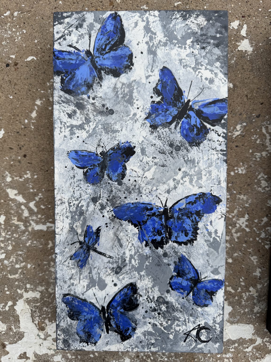 Santa Fe Marketplace Light — Original 6x12x1.5” | Acrylic on Hardwood Birch Board Product Image: Light — Original 6x12x1.5” | Acrylic on Hardwood Birch Board