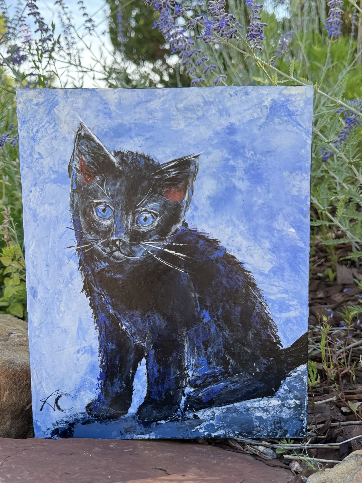 Santa Fe Marketplace Lost Without You — Original acrylic painting on 8×10 birch hardwood board (1.5″ deep) Product Image: Lost Without You — Original acrylic painting on 8×10 birch hardwood board (1.5″ deep)