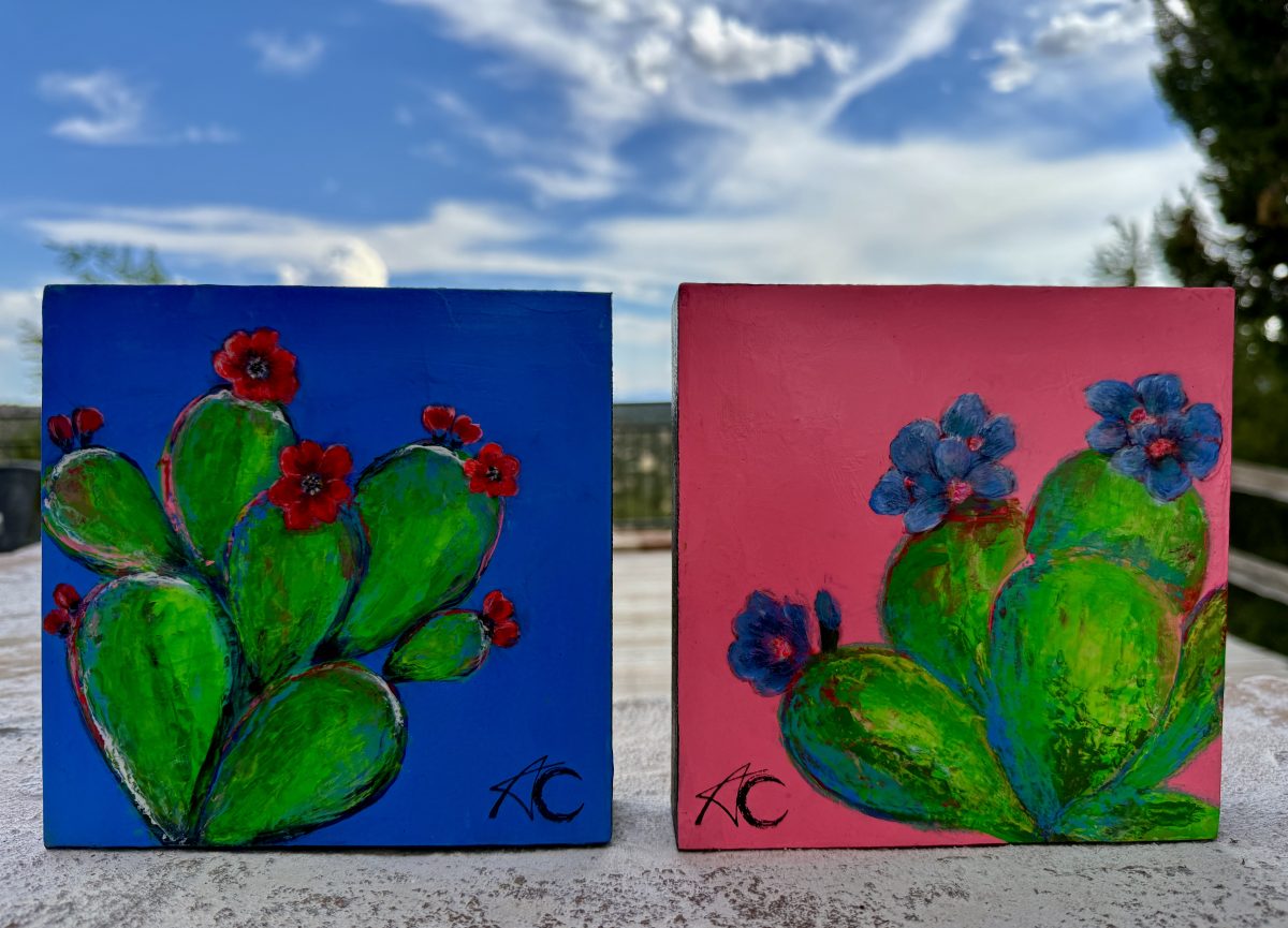 Santa Fe Marketplace Daylight — Original acrylic painting on 6×6 birch hardwood board (1.5″ deep) Product Image: Daylight — Original acrylic painting on 6×6 birch hardwood board (1.5″ deep)