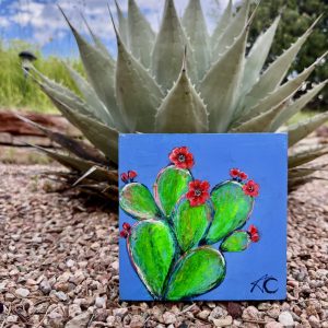 Product Image: Dusk — Original acrylic painting on 6×6 birch hardwood board (1.5″ deep)