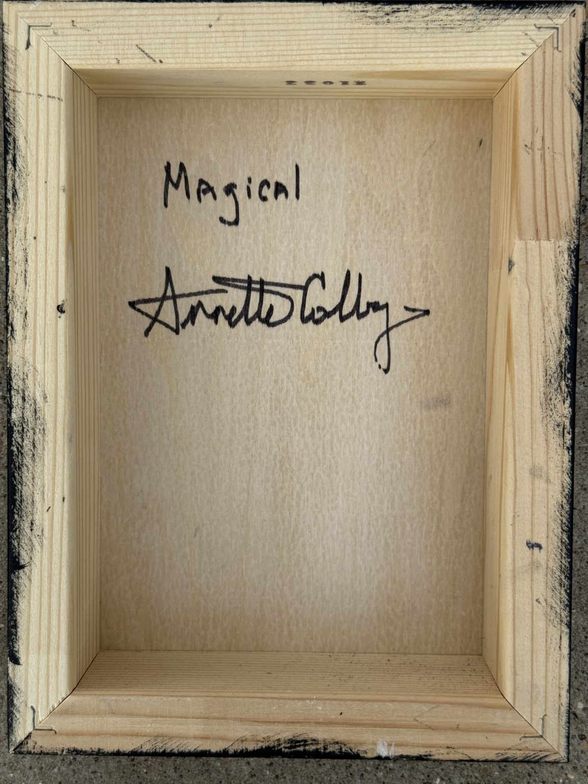 Santa Fe Marketplace Magical — Original Mixed Media Encaustic painting on 6×8 birch hardwood board (1″ deep) Product Image: Magical — Original Mixed Media Encaustic painting on 6×8 birch hardwood board (1″ deep)