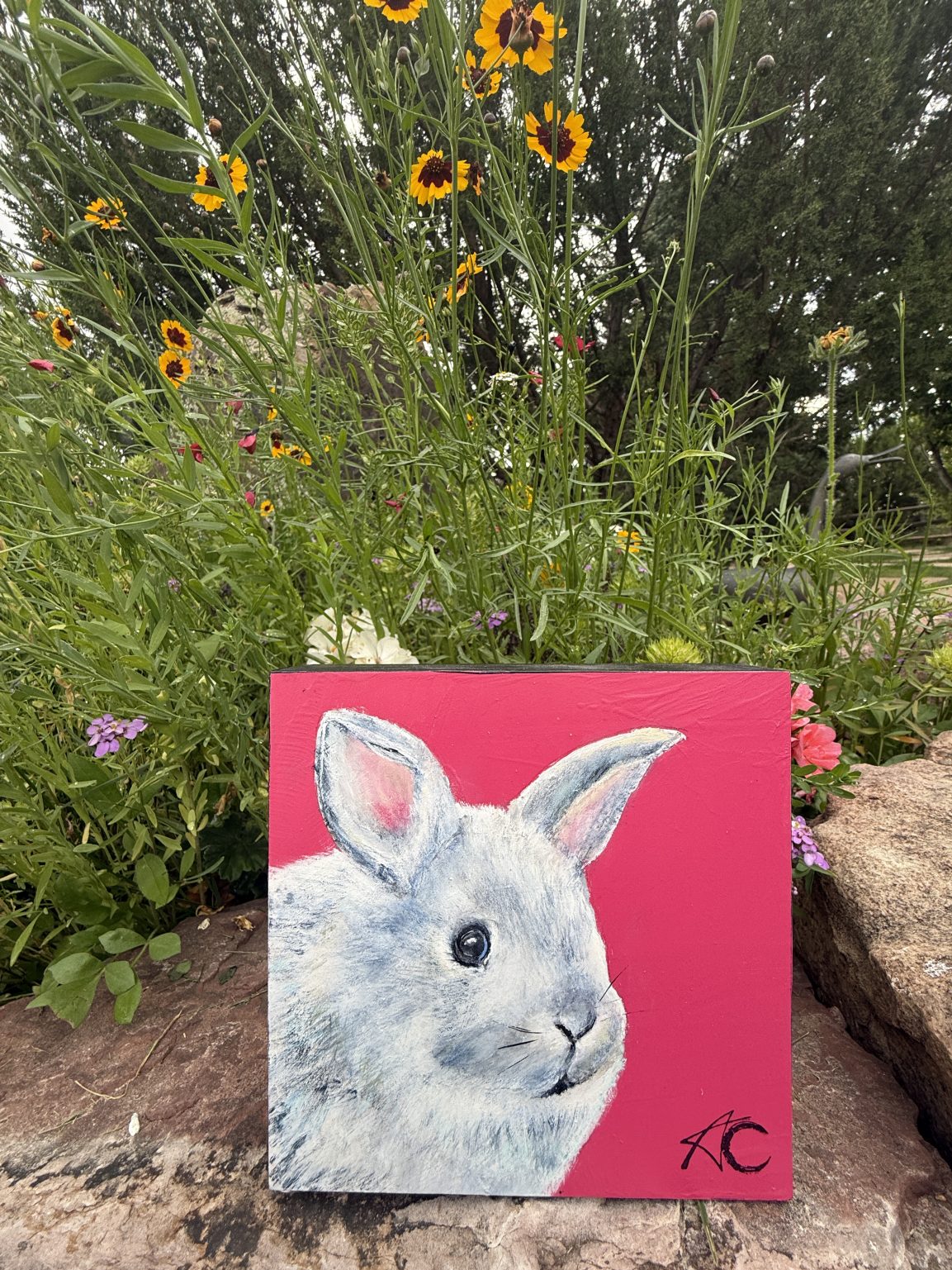 Santa Fe Marketplace Kindness — Original acrylic painting on 6×6 birch hardwood board (1.5″ deep) Product Image: Kindness — Original acrylic painting on 6×6 birch hardwood board (1.5″ deep)