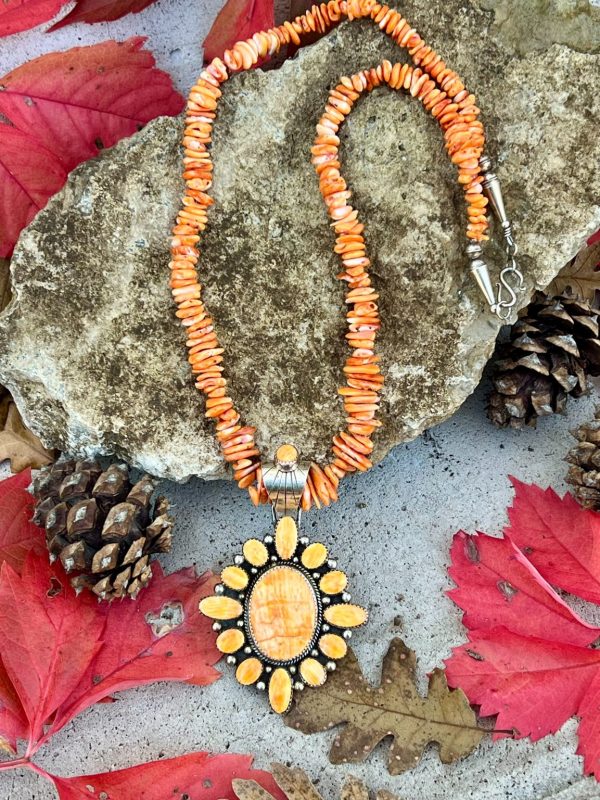 Product Image: Spiney Oyster Orange Oasis Necklace!