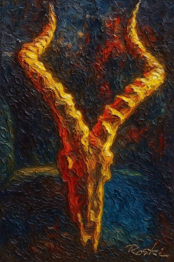Product Image: Halloween Skull 12 X 8 Oil Pastel