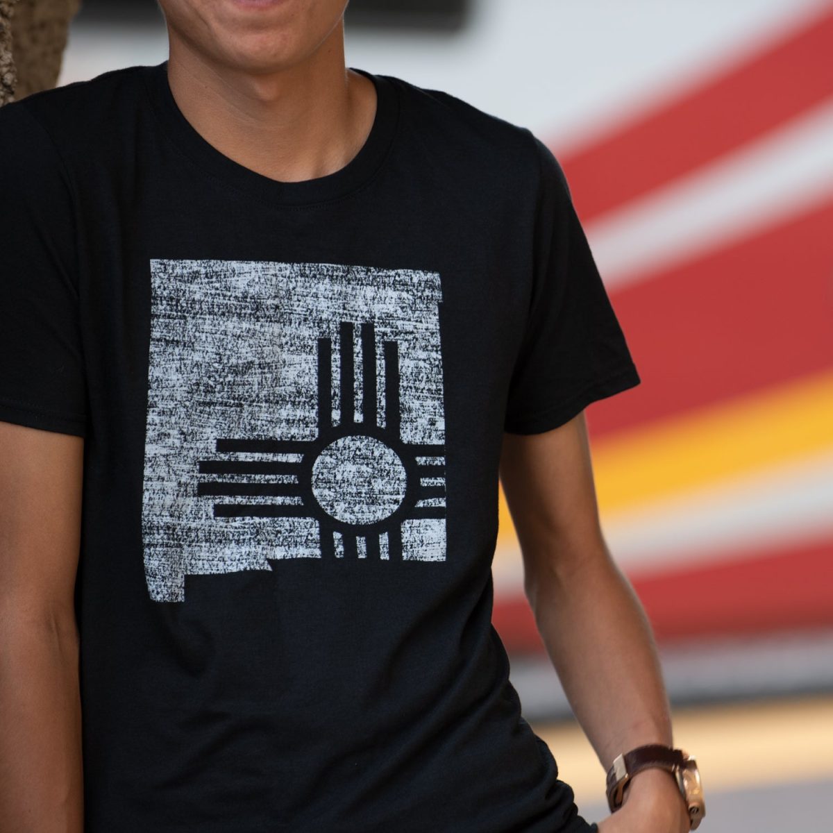 Santa Fe Marketplace State Zia New Mexico T-Shirt Product Image: State Zia New Mexico T-Shirt