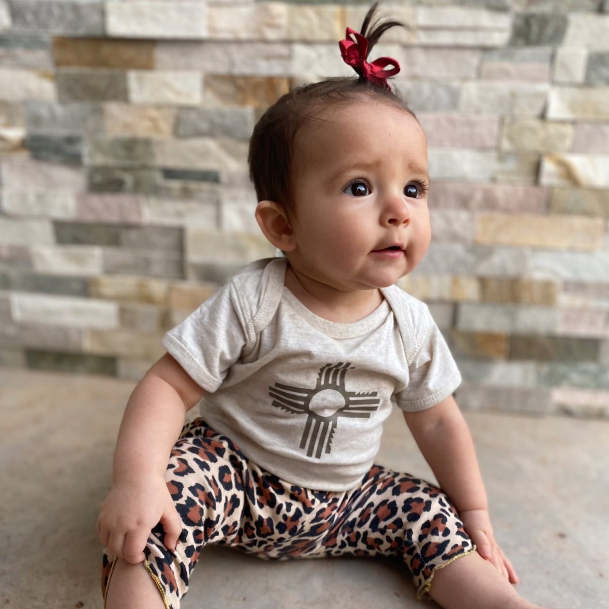 Santa Fe Marketplace Zia New Mexico Baby Onesie Product Image: Zia New Mexico Baby Onesie