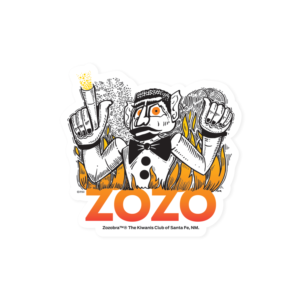 Santa Fe Marketplace ZOZObra Sticker Color Product Image: ZOZObra Sticker Color