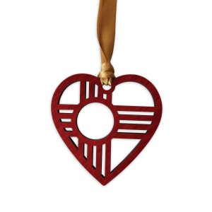 Product Image: Heart Zia Wood Ornament