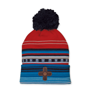 Product Image: Zia Faux Leather Patch Pom Beanie