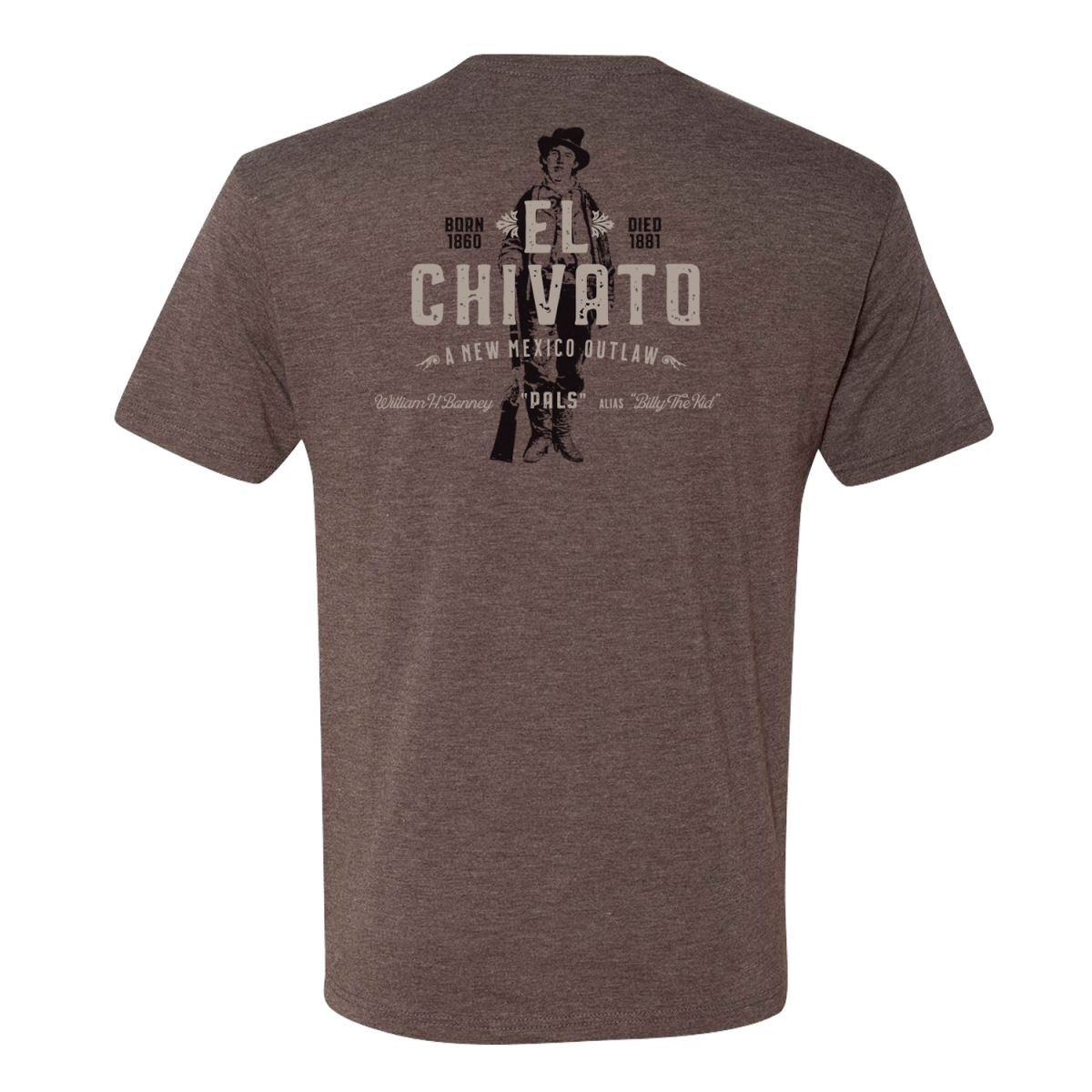 Santa Fe Marketplace “El Chivato” Billy the Kid T-Shirt Product Image: “El Chivato” Billy the Kid T-Shirt