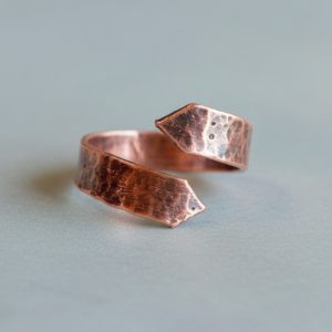 Product Image: Handcrafted Copper Arrow Ring For Remembering Your Path