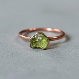 Product Image: Peridot Copper Ring – Handcrafted Crystal Jewelry For Daily Clarity