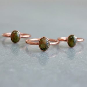 Product Image: Unakite Copper Ring – Handcrafted Jewelry Talisman for Healing Daily Ritual