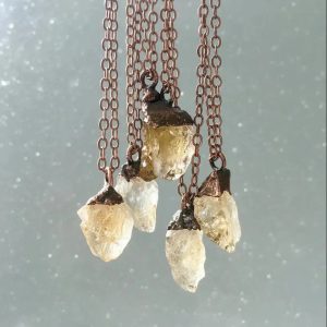 Santa Fe Marketplace Raw Citrine Necklace | Electroformed Copper Jewelry Product Image: Raw Citrine Necklace | Electroformed Copper Jewelry