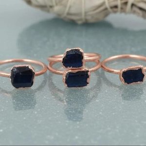 Santa Fe Marketplace Raw Black Tourmaline Ring | Electroformed Copper Jewelry Product Image: Raw Black Tourmaline Ring | Electroformed Copper Jewelry