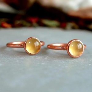 Santa Fe Marketplace Citrine Ring | Electroformed Copper Jewelry Product Image: Citrine Ring | Electroformed Copper Jewelry