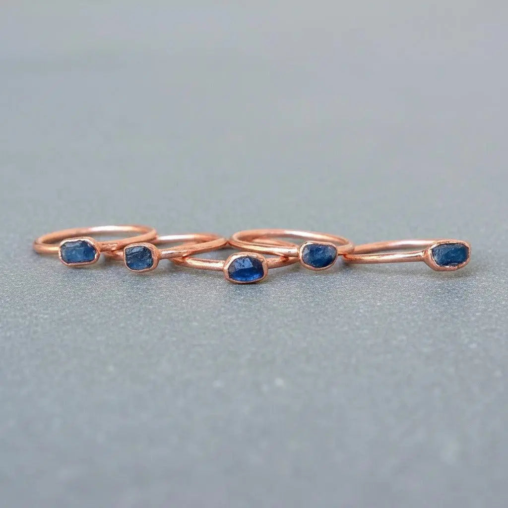 Santa Fe Marketplace Raw Sapphire Ring – Handcrafted Copper Talisman for Clarity Product Image: Raw Sapphire Ring – Handcrafted Copper Talisman for Clarity