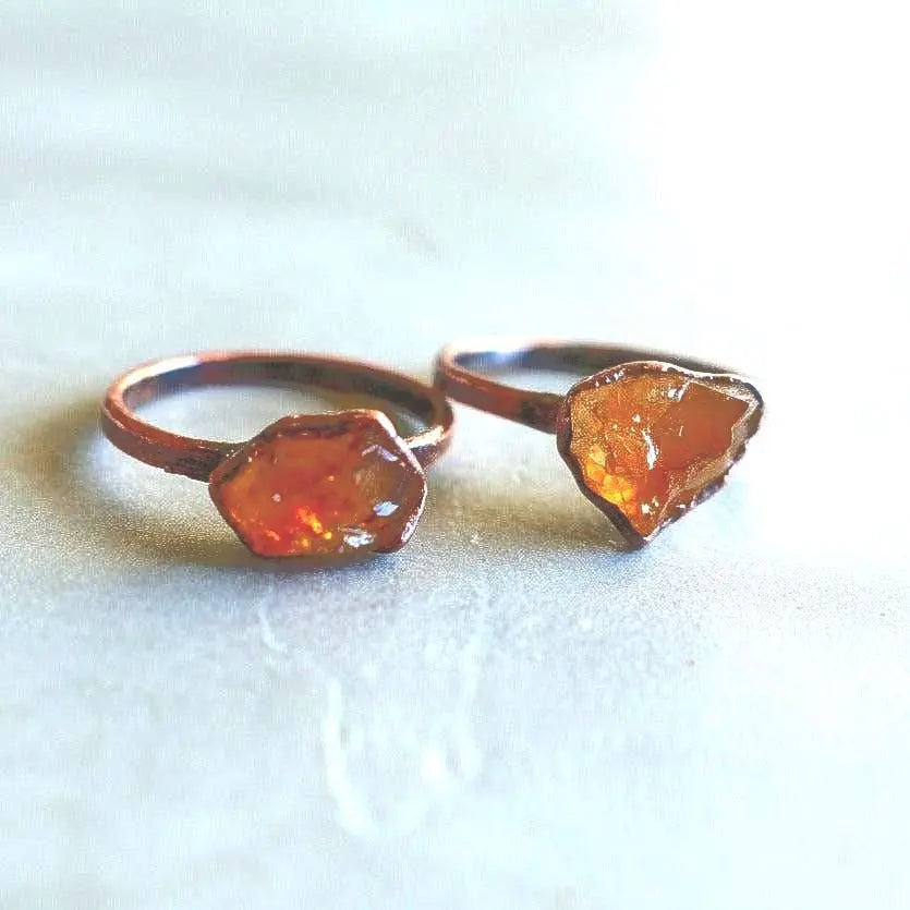 Santa Fe Marketplace Raw Citrine Ring | Electroformed Copper Jewelry Product Image: Raw Citrine Ring | Electroformed Copper Jewelry