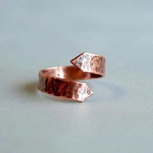 Product Image: Handcrafted Copper Arrow Ring For Remembering Your Path