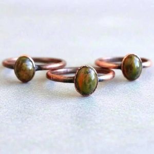 Product Image: Unakite Ring | Electrofromed Copper Jewelry