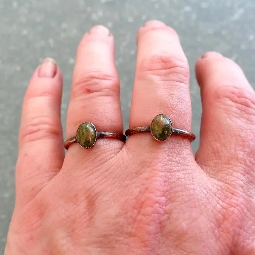Santa Fe Marketplace Unakite Ring | Electrofromed Copper Jewelry Product Image: Unakite Ring | Electrofromed Copper Jewelry