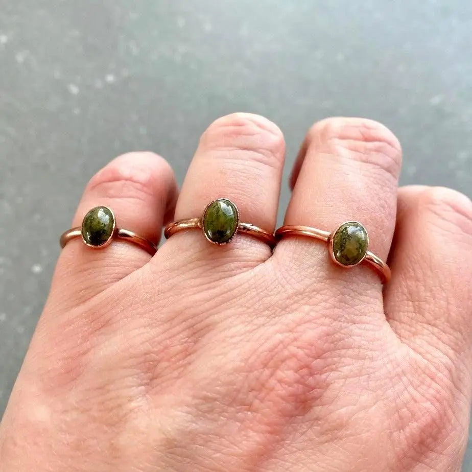 Santa Fe Marketplace Unakite Ring | Electrofromed Copper Jewelry Product Image: Unakite Ring | Electrofromed Copper Jewelry