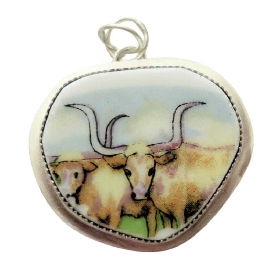 Santa Fe Marketplace Vintage Pottery Shard Pendant Product Image: Vintage Pottery Shard Pendant