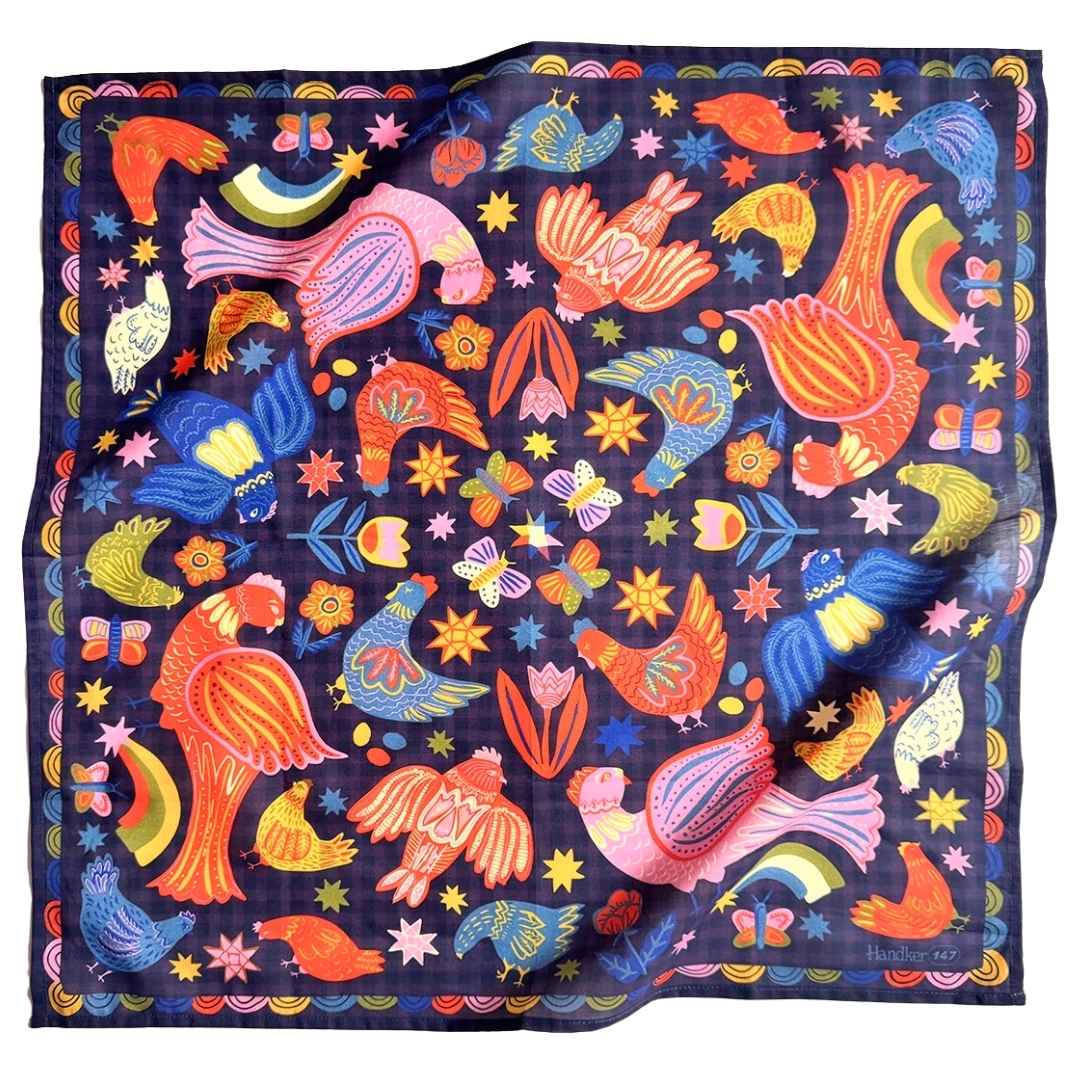 Santa Fe Marketplace Screen Printed Bandana Scarf | Lightweight Cotton Product Image: Screen Printed Bandana Scarf | Lightweight Cotton
