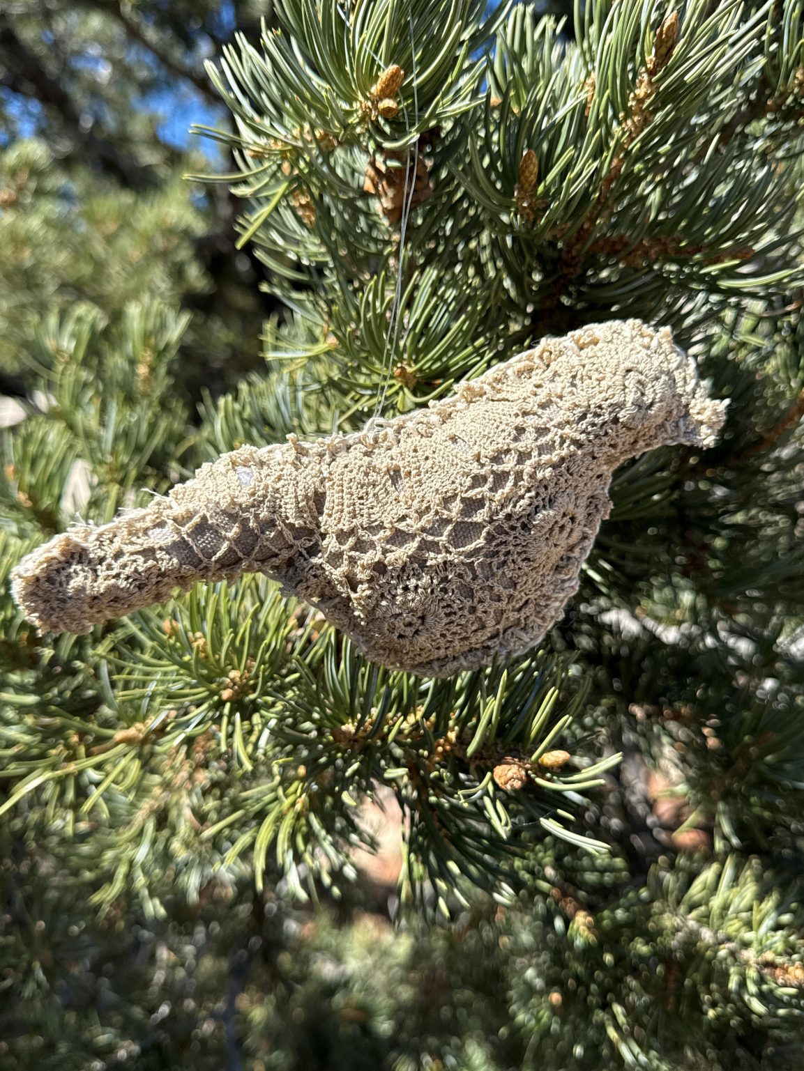 Santa Fe Marketplace Vintage Lace Hand-Sewn Bird 5 – by Annette Colby Product Image: Vintage Lace Hand-Sewn Bird 5 – by Annette Colby