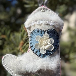 Product Image: Hand Embroidered Boot Ornament #10 – By Annette Colby