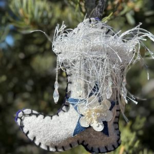 Product Image: Hand Embroidered Boot Ornament #1 – By Annette Colby