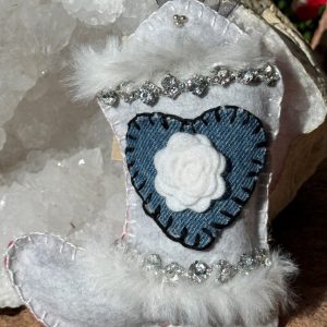 Product Image: Hand Embroidered Boot Ornament #3 – By Annette Colby