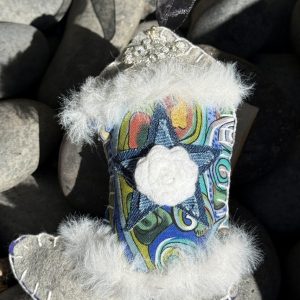 Product Image: Hand Embroidered Boot Ornament #4 – By Annette Colby