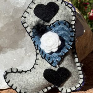 Product Image: Hand Embroidered Boot Ornament #6 – By Annette Colby
