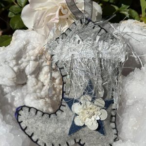 Product Image: Hand Embroidered Boot Ornament #8 – By Annette Colby