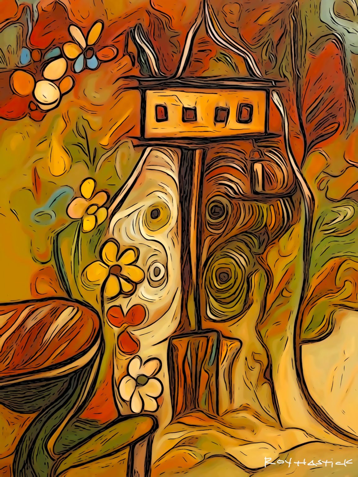 Santa Fe Marketplace Santa Fe “Tree House” 11″X8″ PRINT ONY Product Image: Santa Fe “Tree House” 11″X8″ PRINT ONY