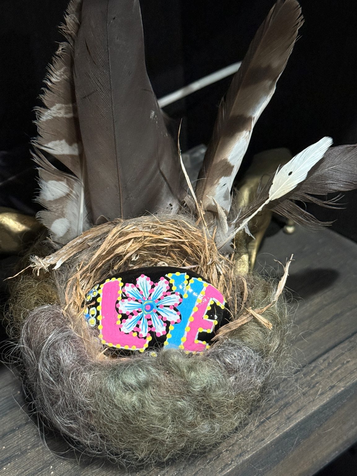 Santa Fe Marketplace Love Stone #10 — Hand Painted Love Stone Product Image: Love Stone #10 — Hand Painted Love Stone