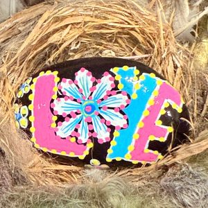 Santa Fe Marketplace Love Stone #10 — Hand Painted Love Stone Product Image: Love Stone #10 — Hand Painted Love Stone