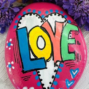 Santa Fe Marketplace Love Stone #11 — Hand Painted Love Stone Product Image: Love Stone #11 — Hand Painted Love Stone