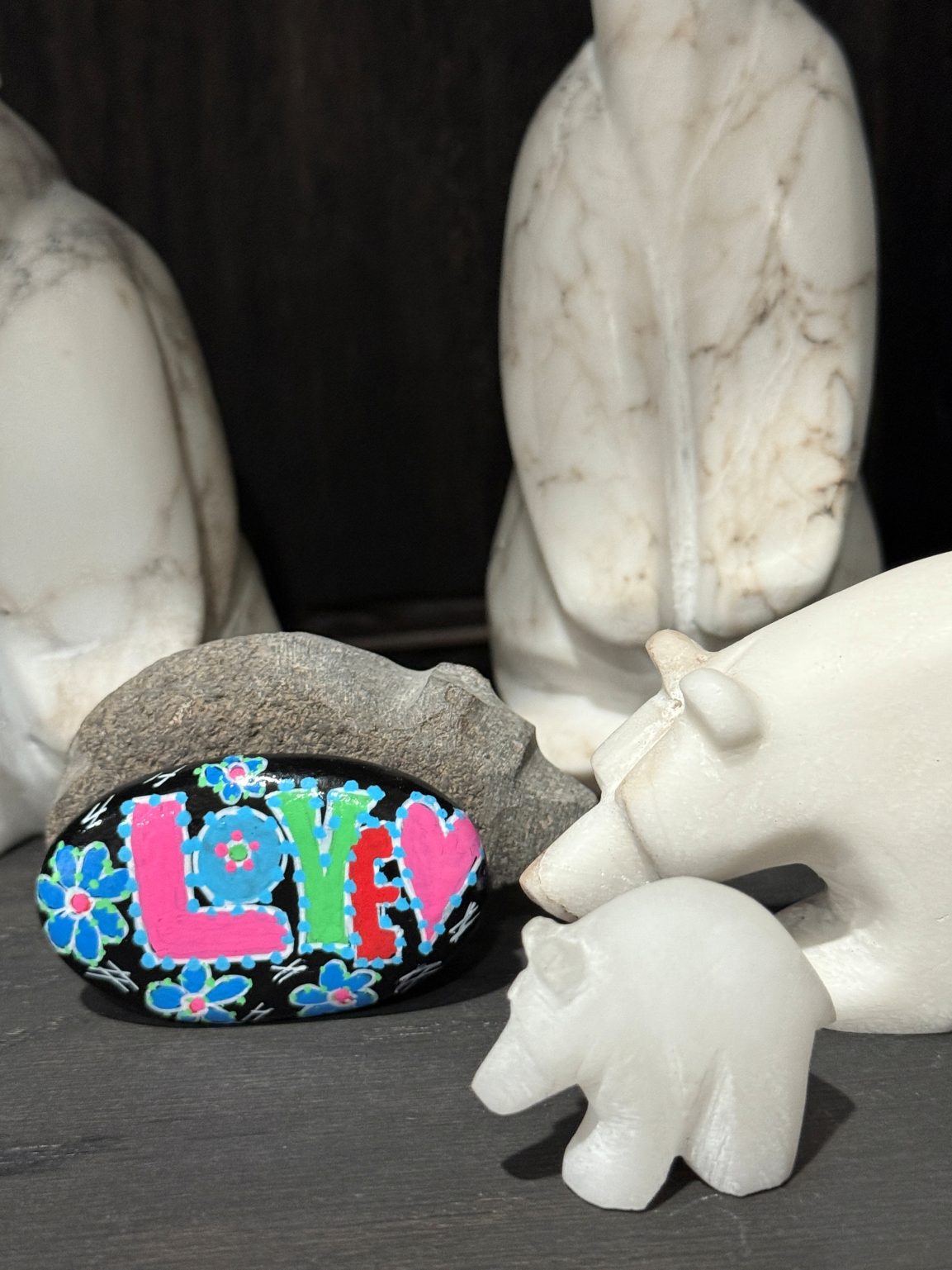 Santa Fe Marketplace Love Stone #15 — Hand Painted Love Stone Product Image: Love Stone #15 — Hand Painted Love Stone