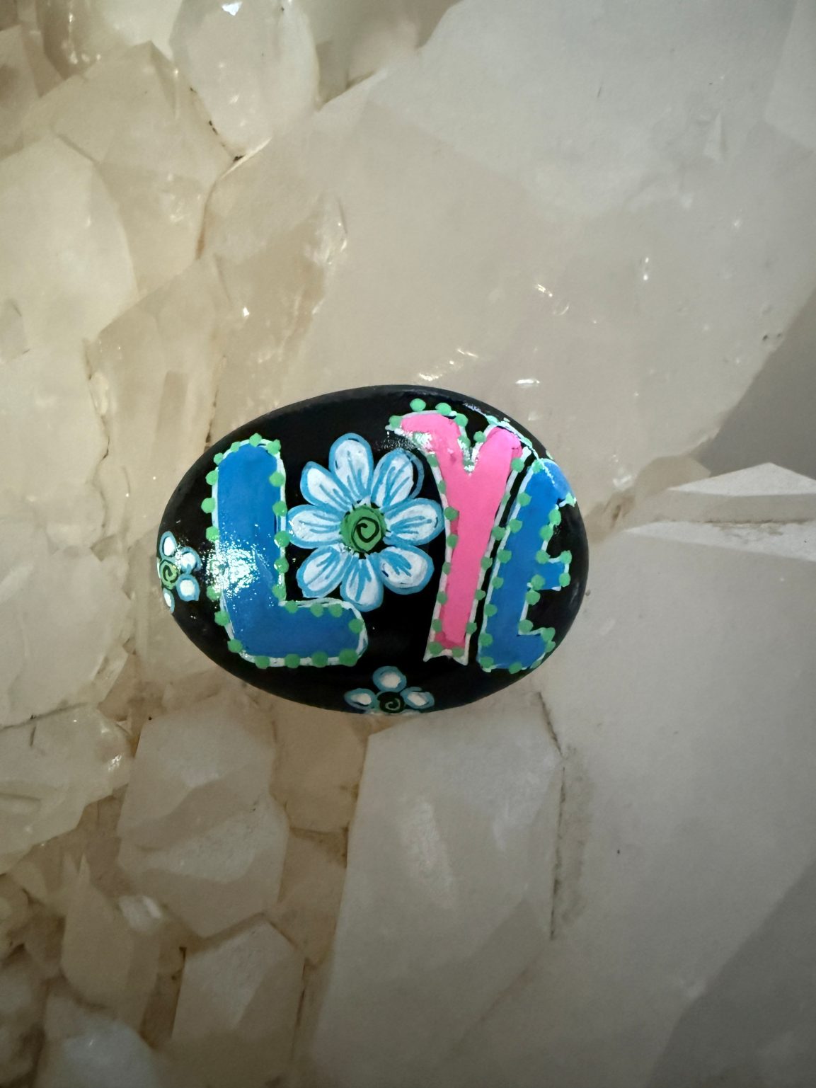 Santa Fe Marketplace Love Stone #1 — Hand Painted Love Stone Product Image: Love Stone #1 — Hand Painted Love Stone