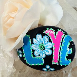 Santa Fe Marketplace Love Stone #1 — Hand Painted Love Stone Product Image: Love Stone #1 — Hand Painted Love Stone