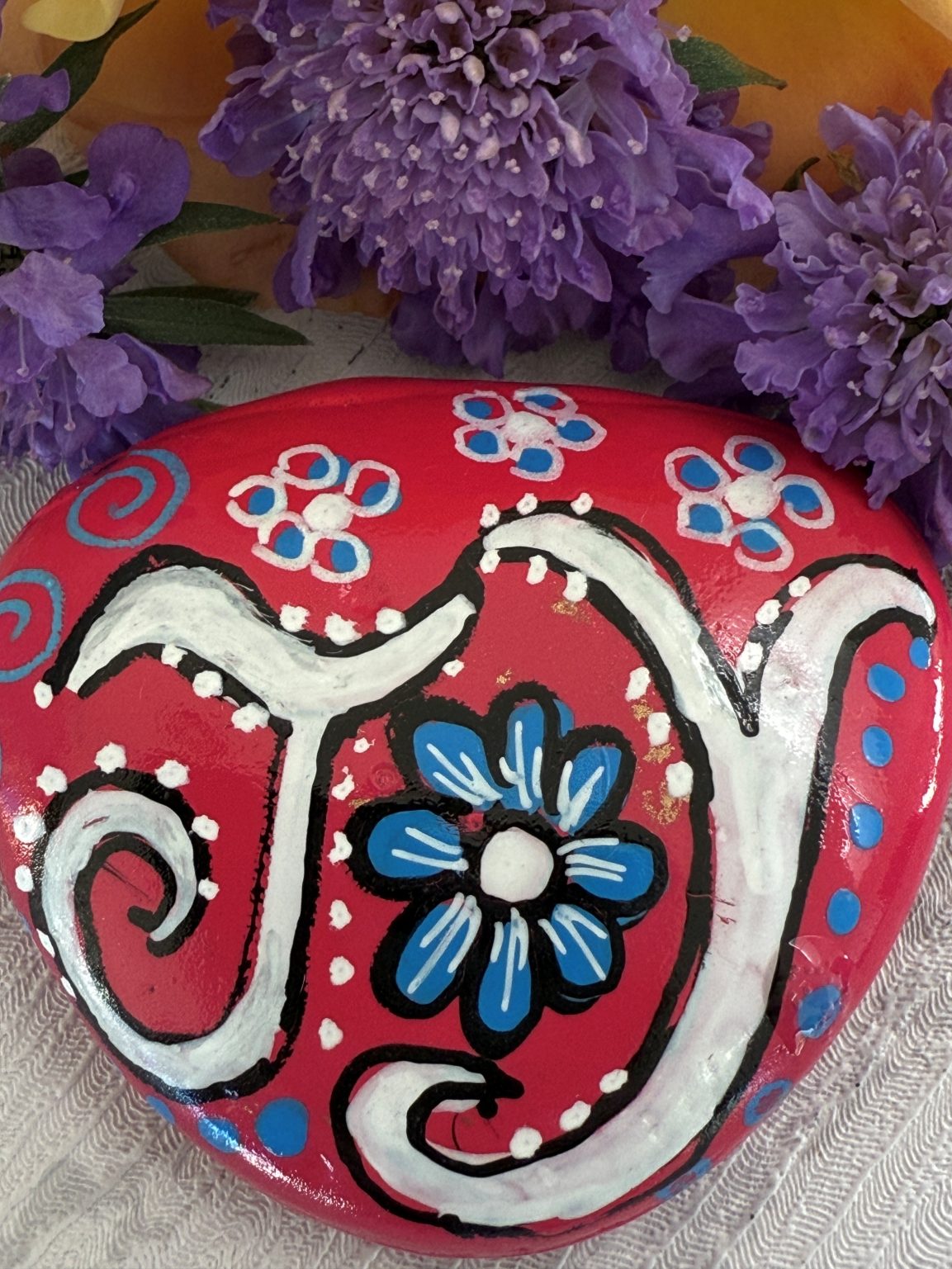Santa Fe Marketplace Love Stone #2 — Hand Painted Love Stone Product Image: Love Stone #2 — Hand Painted Love Stone
